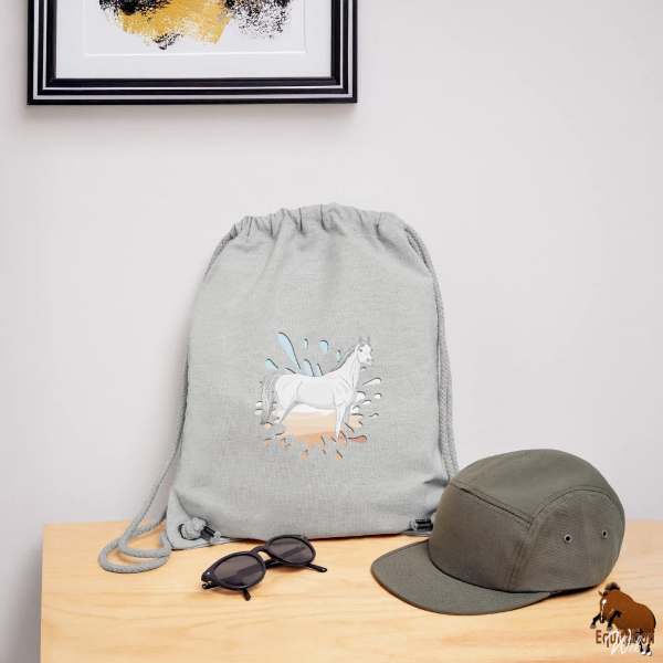 Le Cheval Abbayan sur un sac � cordon