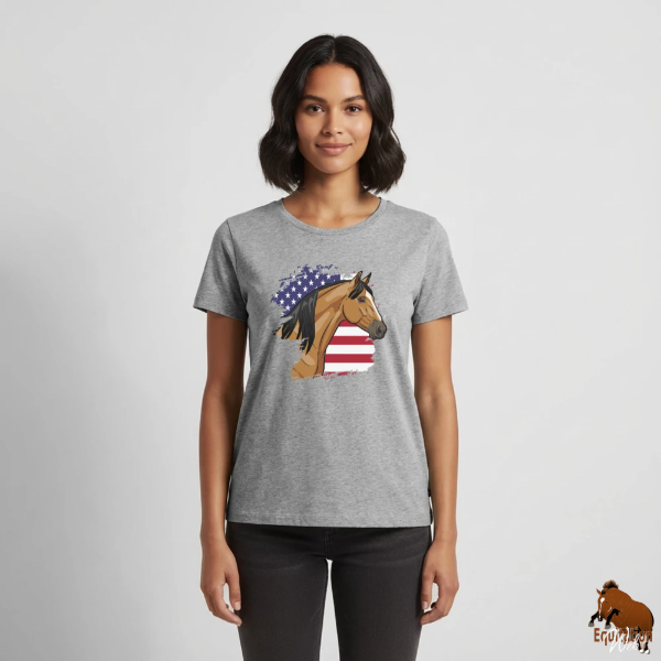 Le Cheval Abstang sur un t-shirt