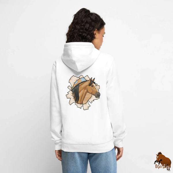 Le Cheval Abstang sur une veste � capuche