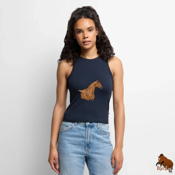 Le Cheval Akhal T�k� sur un d�bardeur