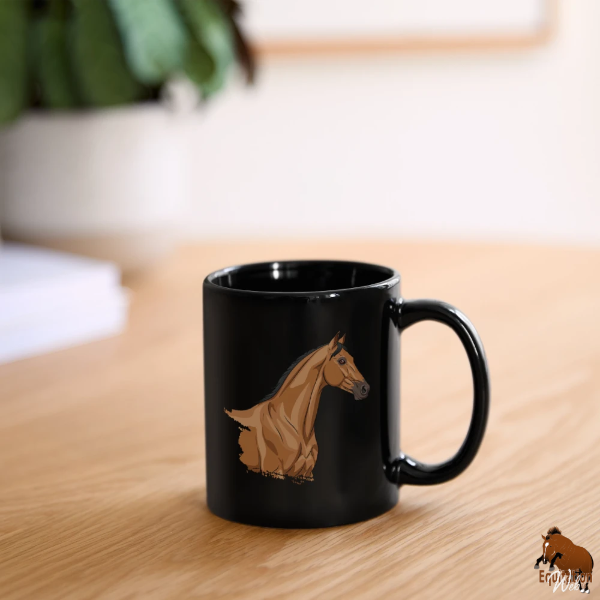 Le Cheval Akhal T�k� sur un mug