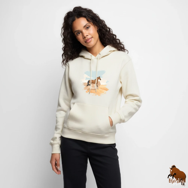 Le Cheval Akhal T�k� sur un sweat � capuche
