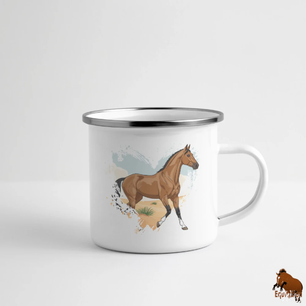 Le Cheval Akhal T�k� sur une tasse