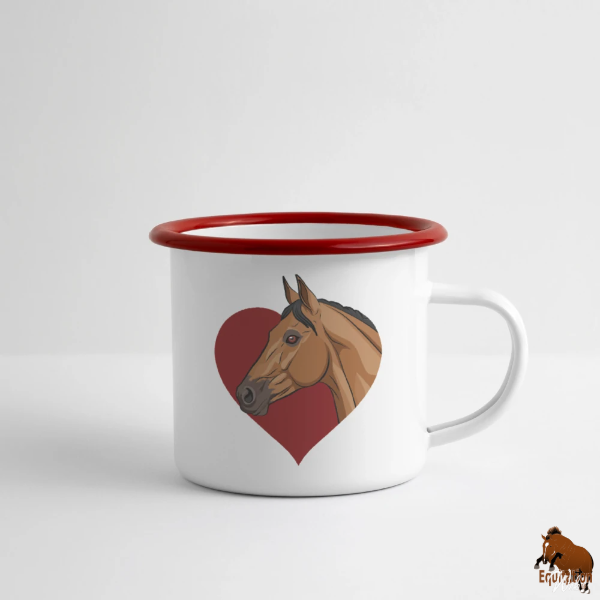 Le Cheval Akhal T�k� sur une tasse