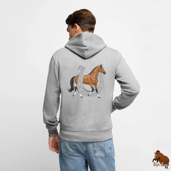 Le Cheval Akhal T�k� sur une veste � capuche