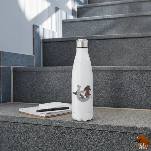 Le Cheval Appaloosa sur une bouteille isotherme