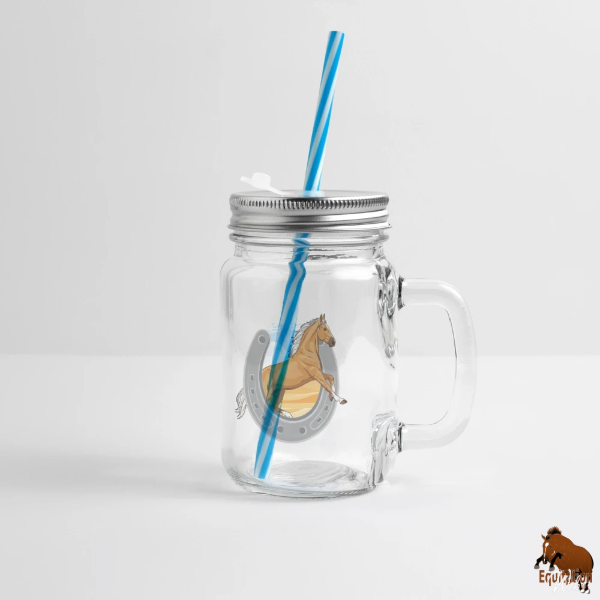 Le Cheval Demi Selle Am�ricain sur un bocal � boisson