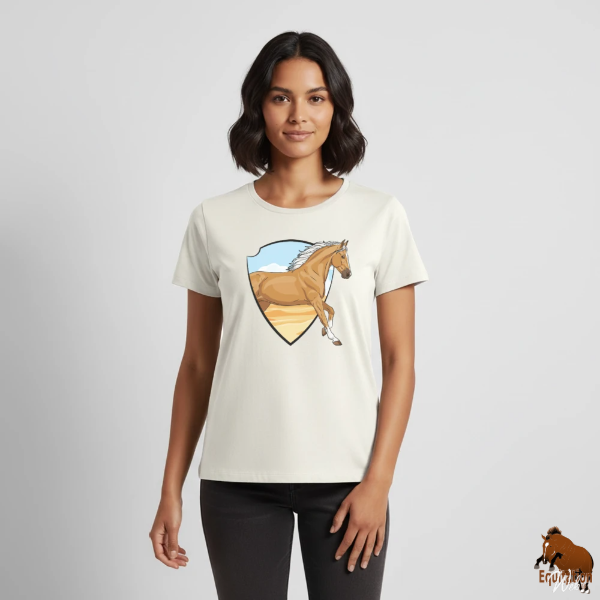 Le Cheval Demi Selle Am�ricain sur un t-shirt