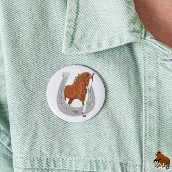 Le Cheval Marwari sur un badge
