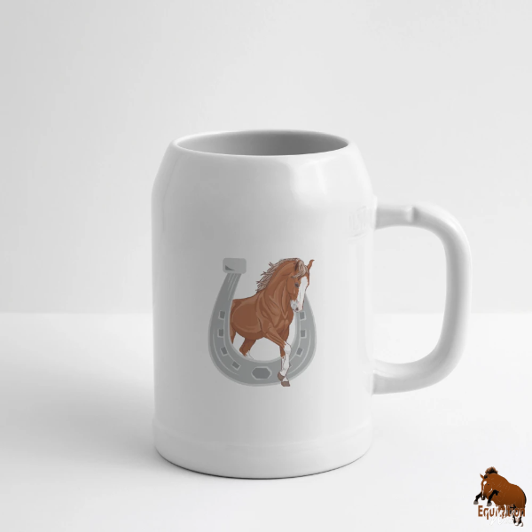 Le Cheval Marwari sur une chope