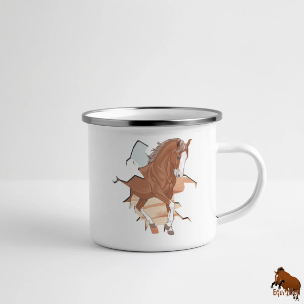 Le Cheval Marwari sur une tasse