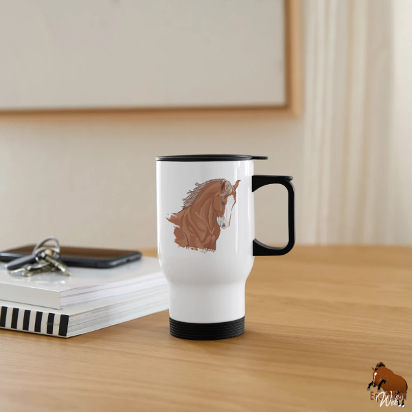 Le Cheval Marwari sur une tasse isotherme