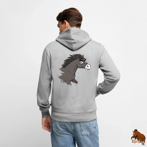 Le Cheval Abaga sur une veste � capuche