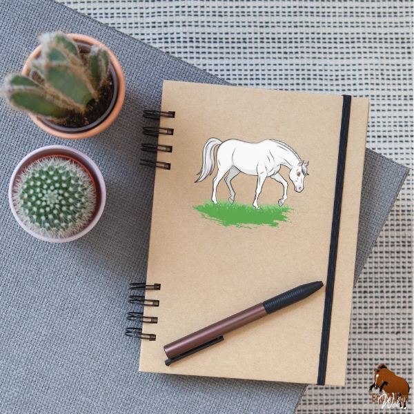 Le Cheval Abbayan sur un autocollant