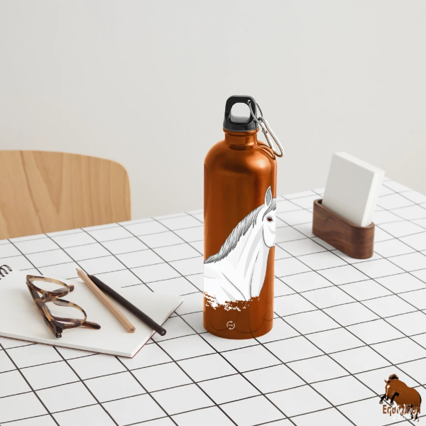 Le Cheval Abbayan sur une gourde