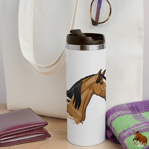 Le Cheval Abstang sur un mug isotherme