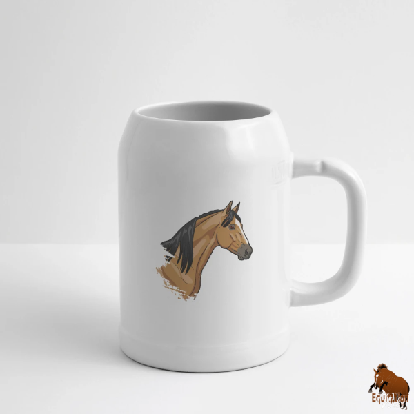 Le Cheval Abstang sur une chope