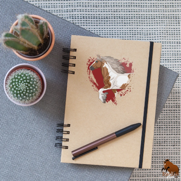 Le Cheval Irish Cob sur un autocollant