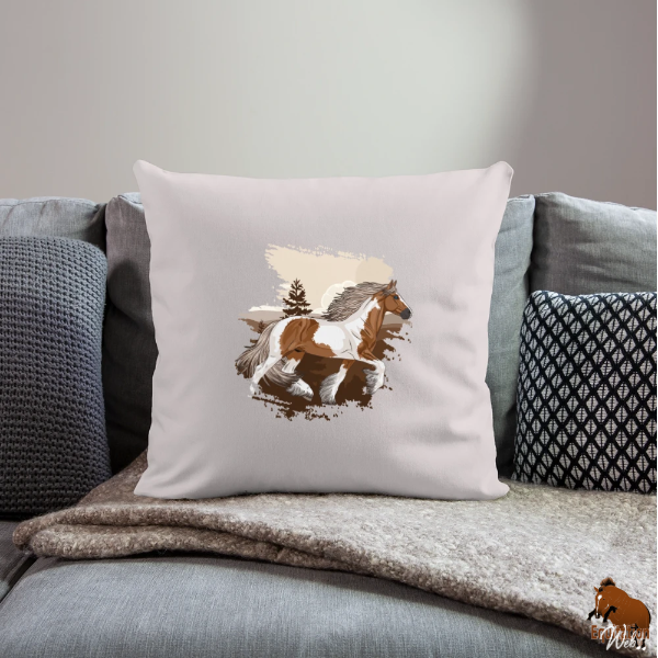Le Cheval Irish Cob sur un coussin