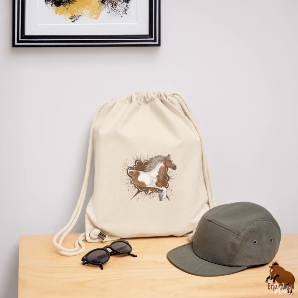 Le Cheval Irish Cob sur un sac � cordon