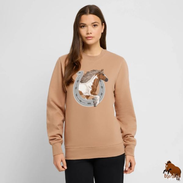 Le Cheval Irish Cob sur un sweat