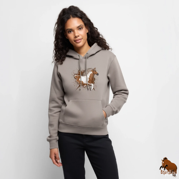 Le Cheval Irish Cob sur un sweat � capuche