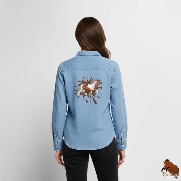 Le Cheval Irish Cob sur une chemise