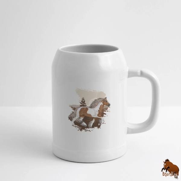 Le Cheval Irish Cob sur une chope