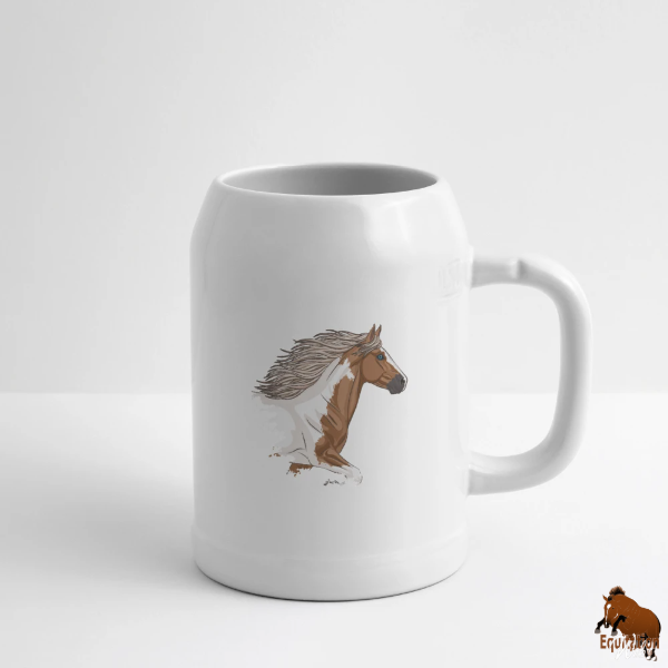 Le Cheval Irish Cob sur une chope
