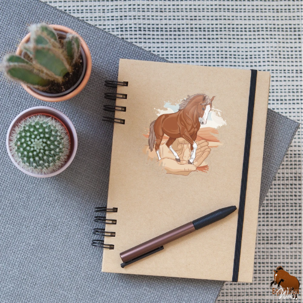 Le Cheval Marwari sur un autocollant