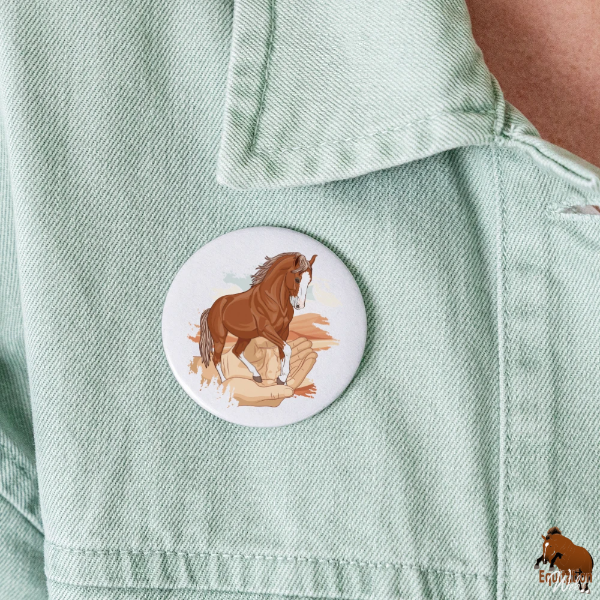 Le Cheval Marwari sur un badge