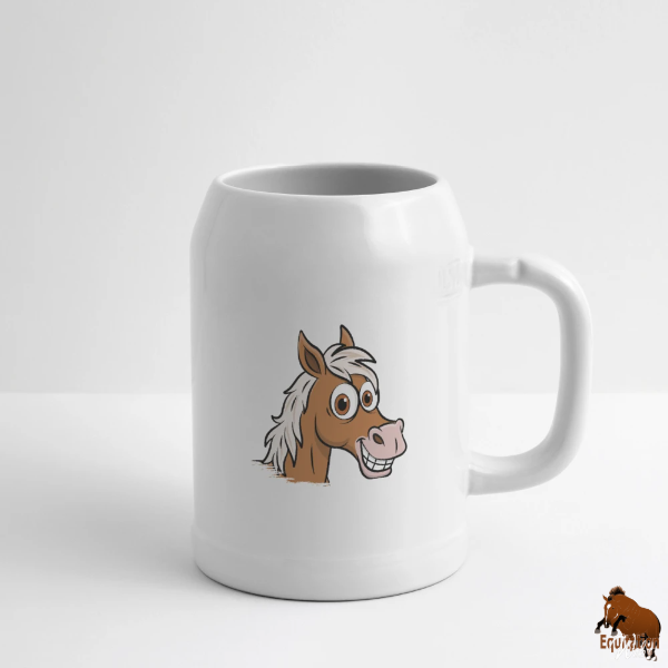 Le Cheval Abou'Ourquob sur une chope