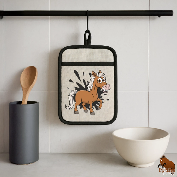 Le Cheval Abou'Ourquob sur une manique