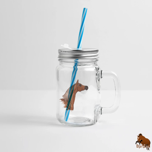 Le Cheval Arabe sur un bocal � boisson