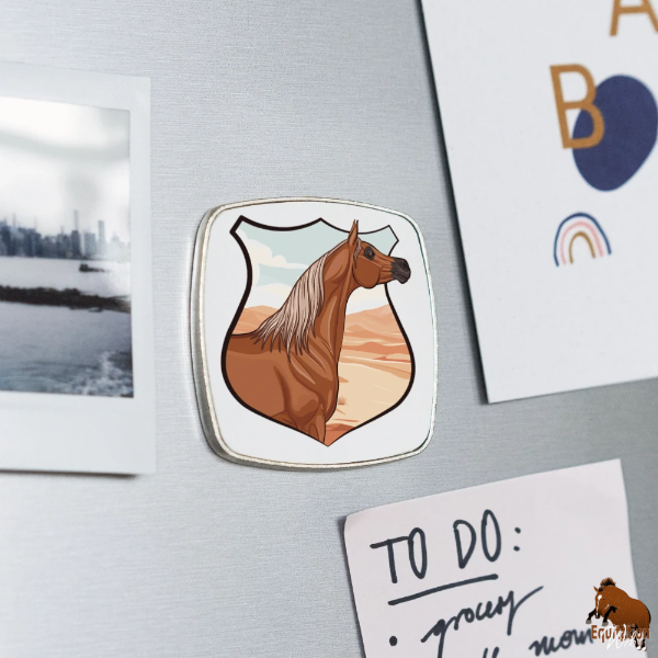 Le Cheval Arabe sur un magnet