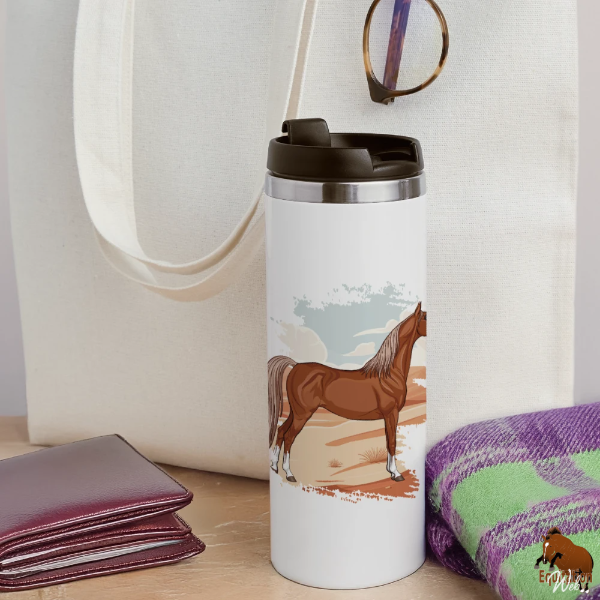 Le Cheval Arabe sur un mug isotherme