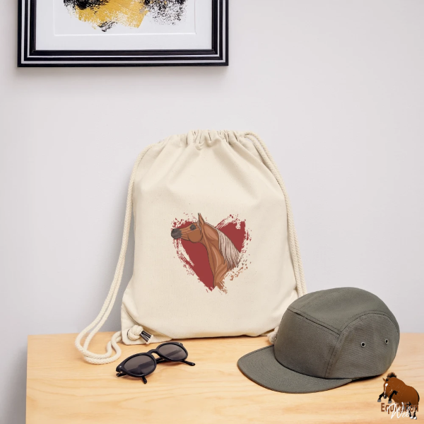 Le Cheval Arabe sur un sac � cordon