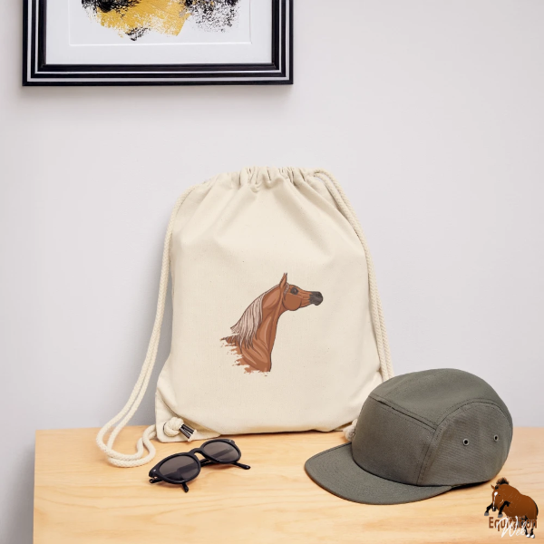Le Cheval Arabe sur un sac � cordon