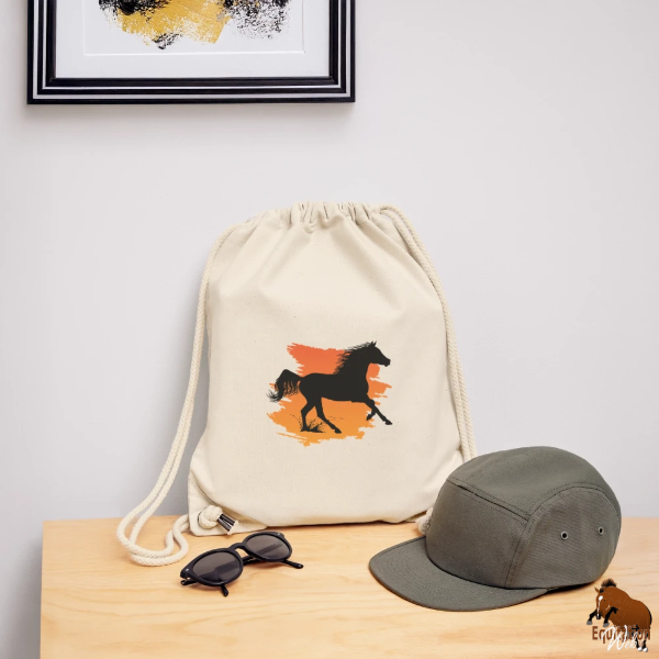 Le Cheval Arabe sur un sac � cordon