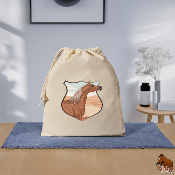 Le Cheval Arabe sur un sac cadeau