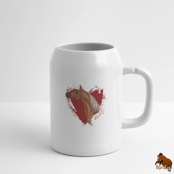 Le Cheval Arabe sur une chope