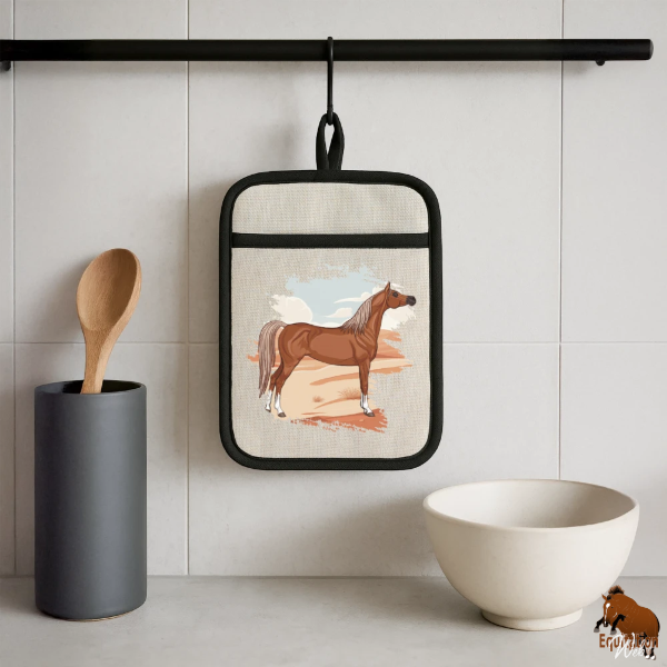 Le Cheval Arabe sur une manique