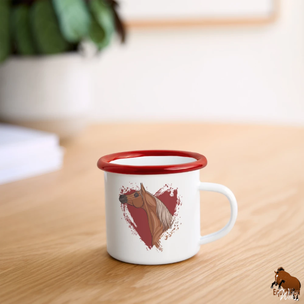 Le Cheval Arabe sur une tasse