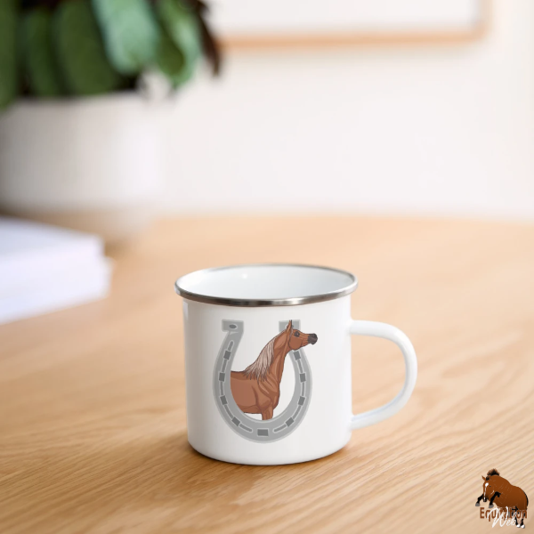 Le Cheval Arabe sur une tasse