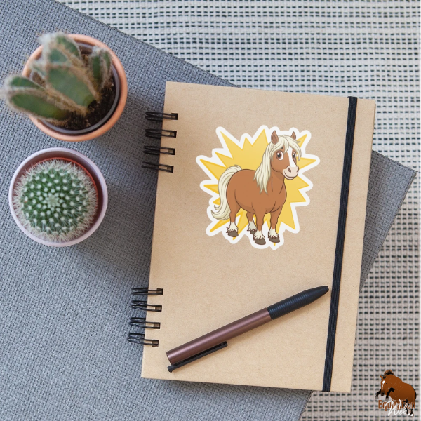 Le Cheval de Trait Comtois sur un autocollant