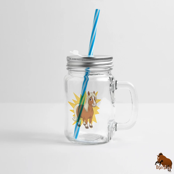 Le Cheval de Trait Comtois sur un bocal � boisson