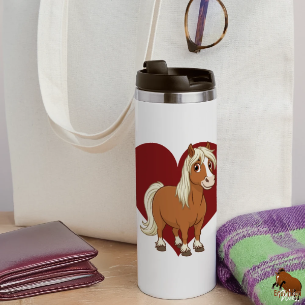 Le Cheval de Trait Comtois sur un mug isotherme