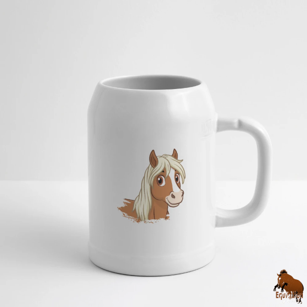 Le Cheval de Trait Comtois sur une chope