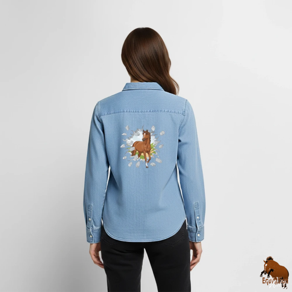 Le Cheval Dobrogeana sur une chemise