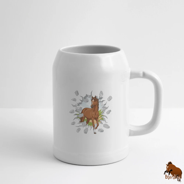Le Cheval Dobrogeana sur une chope